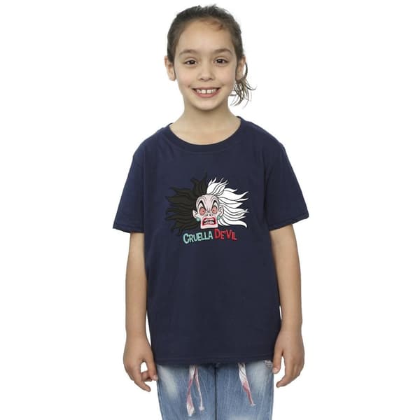 Disney Girls 101 Dalmatians Cruella De Vil Crazy Mum Cotton T-Shirt