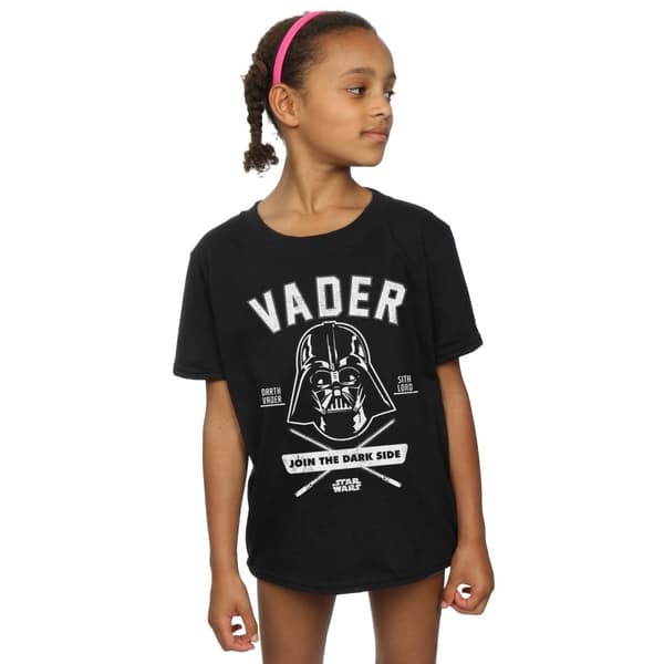 Star Wars Darth Vader Collegiate T-shirt i bomull för flickor