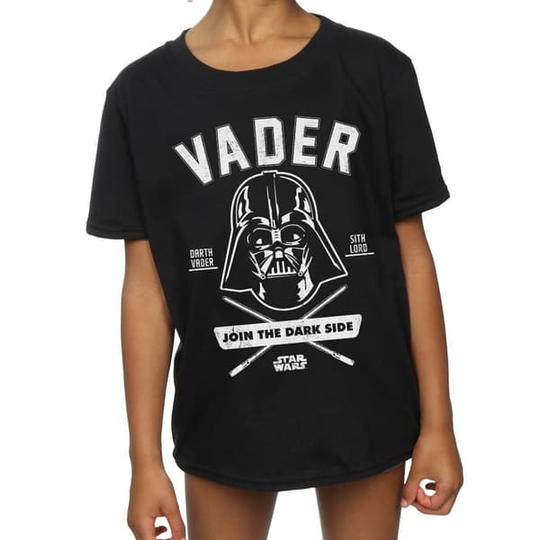 Star Wars Girls Darth Vader Collegiate Cotton T-Shirt