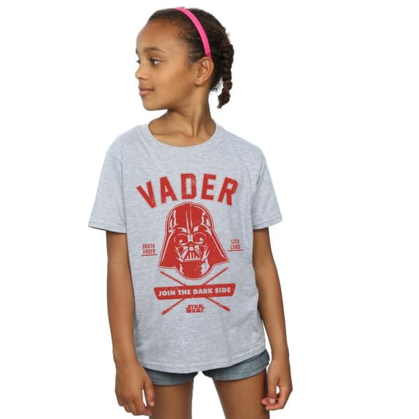 Star Wars Darth Vader Collegiate T-shirt i bomull för flickor
