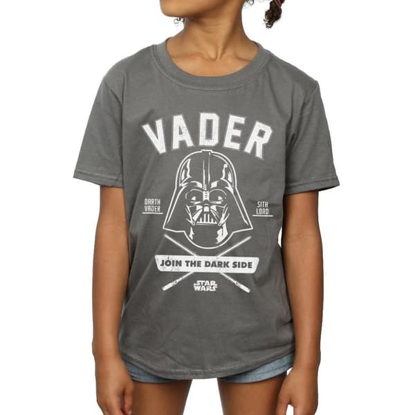 Star Wars Darth Vader Collegiate T-shirt i bomull för flickor