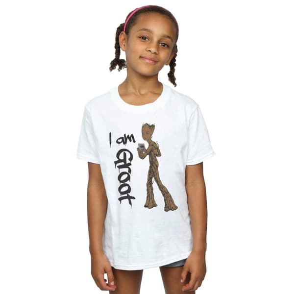 Marvel Girls Avengers Infinity War Graffiti Groot T-shirt i bomull