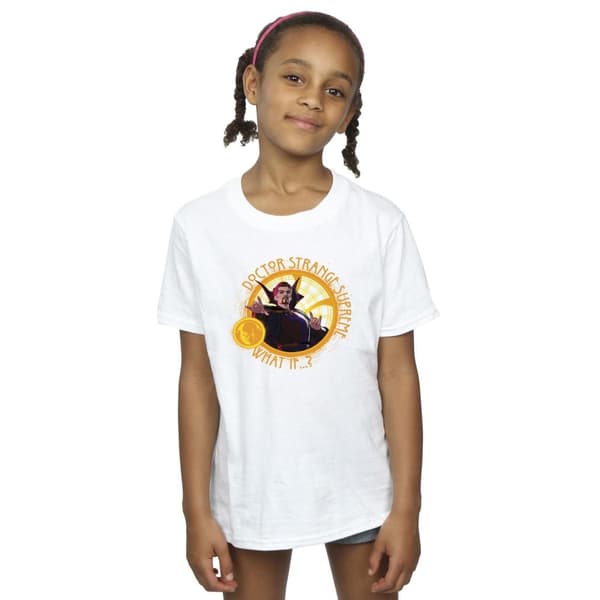 Marvel What If Supreme Dr Strange bomulls-T-shirt för flickor