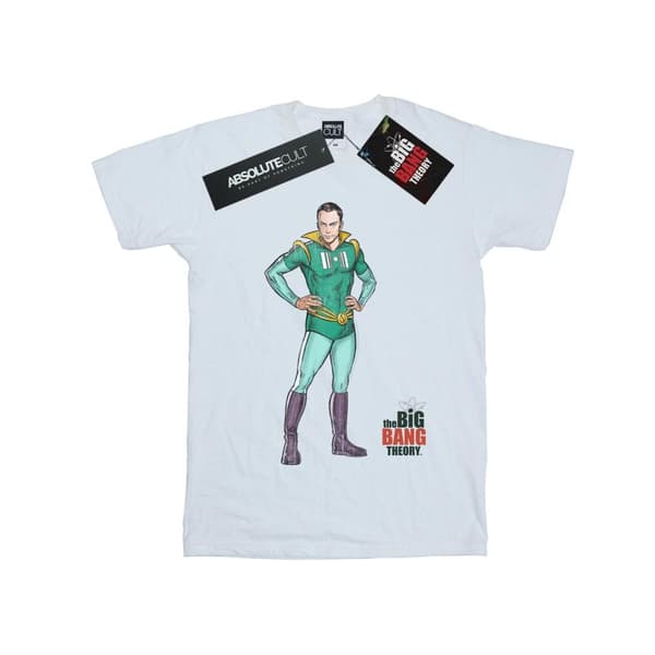 The Big Bang Theory Womens/Ladies Sheldon Superhero Cotton Boyfriend T-Shirt
