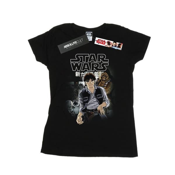 Star Wars Womens/Ladies Han And Chewie Anime Cotton T-Shirt