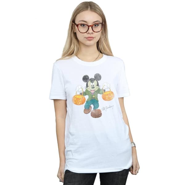 Disney Womens/Ladies Frankenstein Mickey Mouse Cotton Boyfriend T-Shirt