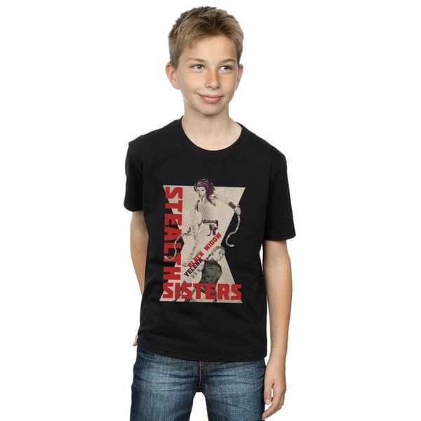 Marvel Pojkar - Black Widow Movie Stealth Sisters T-shirt
