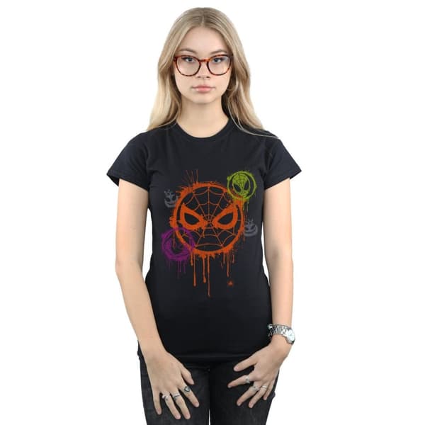 Marvel Dam/Tjej Halloween Spiderman Icon Bomulls-T-shirt