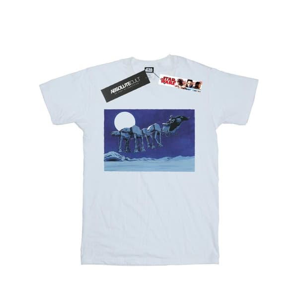 Star Wars Womens/Ladies Christmas AT-AT Sleigh Cotton Boyfriend T-Shirt
