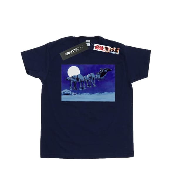 Star Wars Womens/Ladies Christmas AT-AT Sleigh Cotton Boyfriend T-Shirt