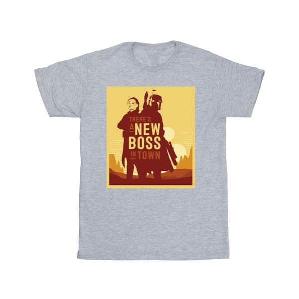 Star Wars Girls The Book Of Boba Fett New Boss Sun Silhouette T-shirt i bomull