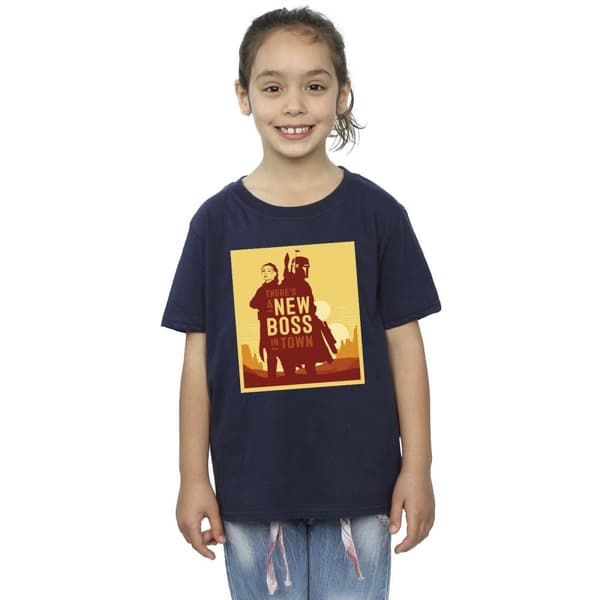 Star Wars Girls The Book Of Boba Fett New Boss Sun Silhouette T-shirt i bomull