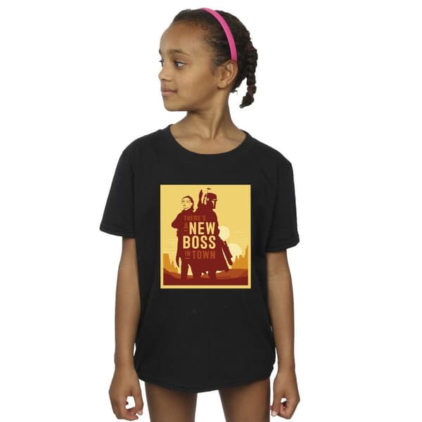 Star Wars Girls The Book Of Boba Fett New Boss Sun Silhouette T-shirt i bomull