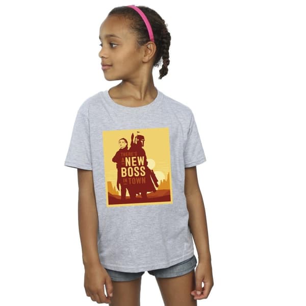 Star Wars Girls The Book Of Boba Fett New Boss Sun Silhouette T-shirt i bomull