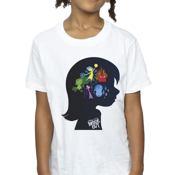 Disney Girls Inside Out Silhouette Cotton T-Shirt