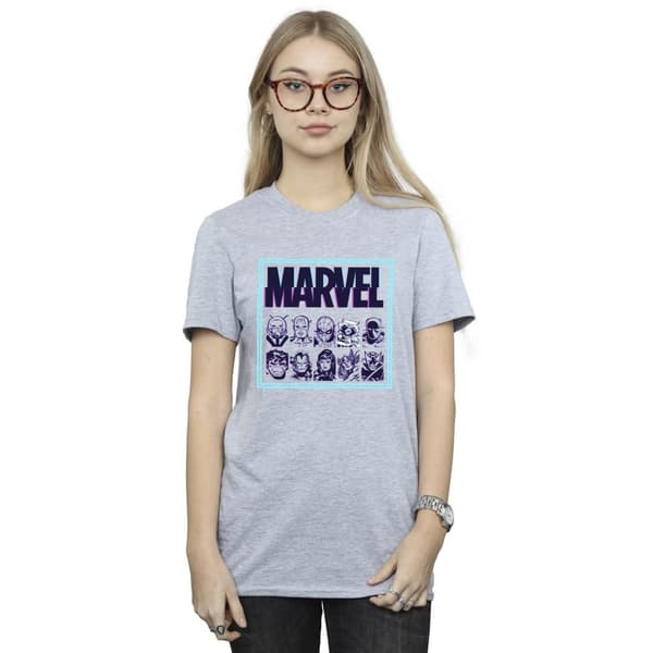 Marvel Womens/Ladies Comics Glitch Cotton Boyfriend T-Shirt