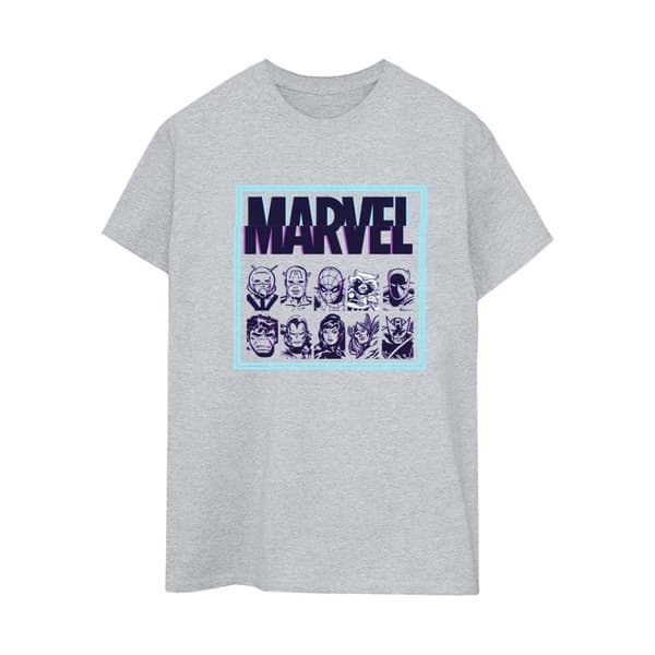Marvel Womens/Ladies Comics Glitch Cotton Boyfriend T-Shirt