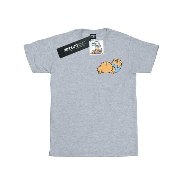 Disney Mens Winnie The Pooh Backside Bröst T-shirt med tryck