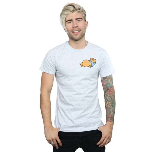 Disney Mens Winnie The Pooh Backside Bröst T-shirt med tryck