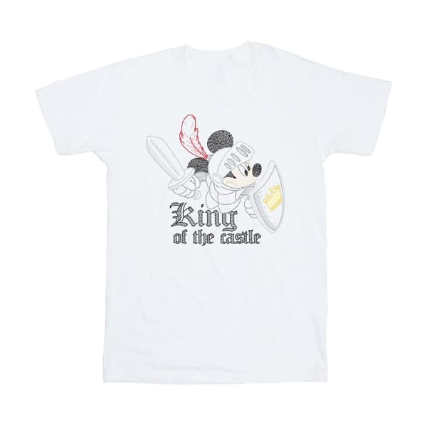Disney Mens Mickey Mouse King Of The Castle T-Shirt White XL