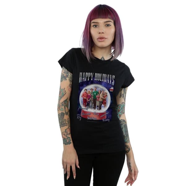 The Big Bang Theory Womens/Ladies Happy Holidays Cotton T-Shirt