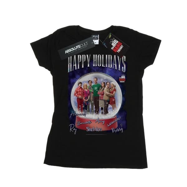 The Big Bang Theory Womens/Ladies Happy Holidays Cotton T-Shirt