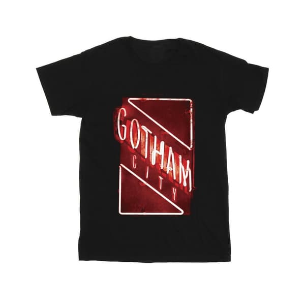 DC Comics Mens The Batman Gotham City Neon Lights T-Shirt