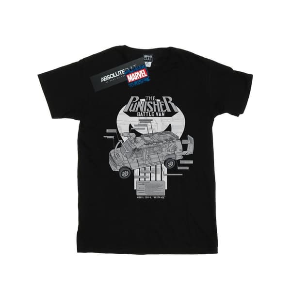 Marvel Dam/Tjej The Punisher Battle Van Breakdown - pojkvänströja i bomull