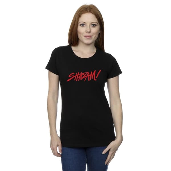 DC Comics Dam/Tjej - Shazam Fury Of The Gods - T-shirt med sprayfärg och logotyp i bomull