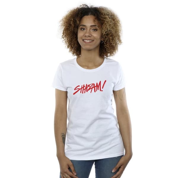 DC Comics Dam/Tjej - Shazam Fury Of The Gods - T-shirt med sprayfärg och logotyp i bomull