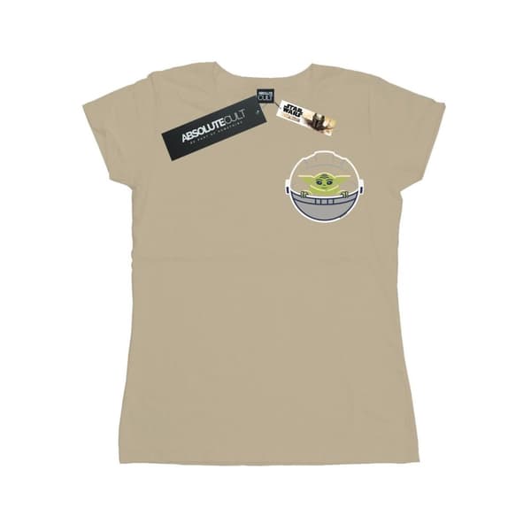 Star Wars Womens/Ladies The Mandalorian The Child Drawn Breast Print Cotton T-Shirt
