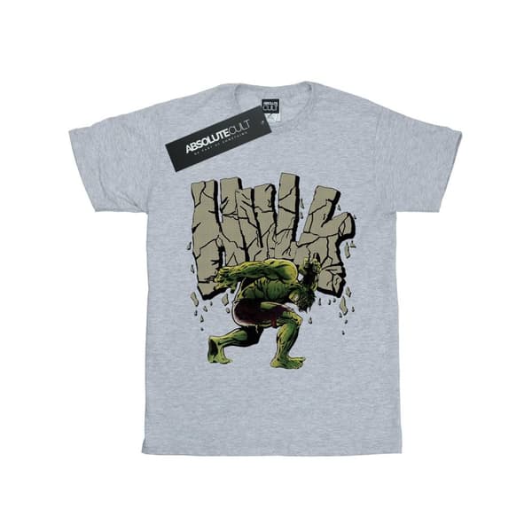 Marvel Girls Hulk Rock Cotton T-Shirt Sports Grey 12-13 Years