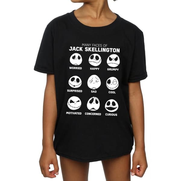 Disney Nightmare Before Christmas - Jacks många ansikten - bomulls-T-shirt för flickor