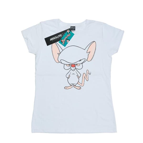 Animaniacs The Brain - bomulls-T-shirt med klassisk pose för damer/damer