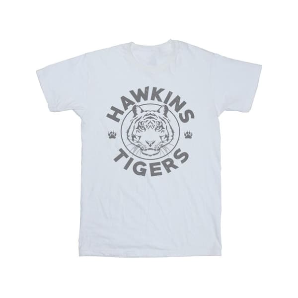 Netflix Stranger Things Hawkins Grå Tiger Bomulls-T-shirt för flickor