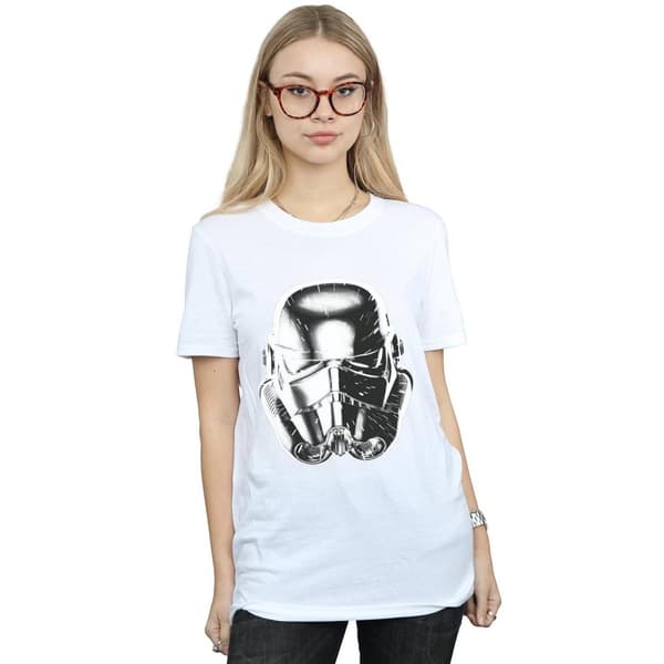 Star Wars Womens/Ladies Stormtrooper Warp Speed Helmet Cotton Boyfriend T-Shirt