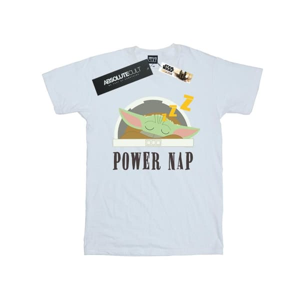 Star Wars Womens/Ladies The Mandalorian Power Nap Child Cotton Boyfriend T-Shirt