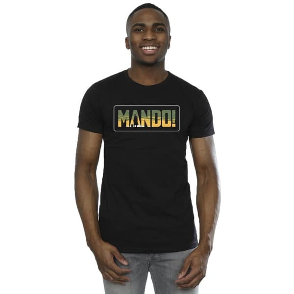 Star Wars Mens The Mandalorian Mando Cutout T-Shirt