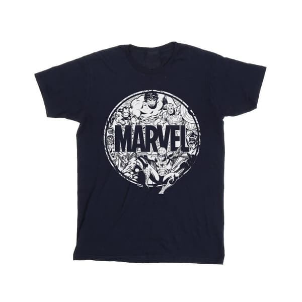 Marvel Comics T-shirt med logotyp och karaktärsfyllning för pojkar