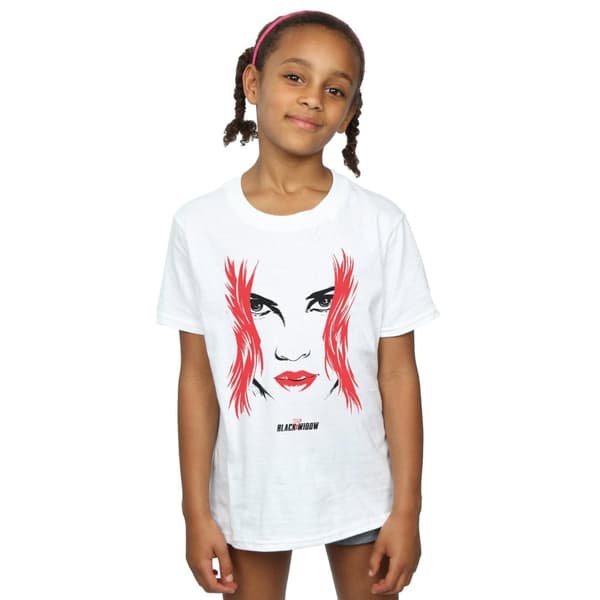 Marvel Girls Black Widow Movie Close-Up Cotton T-Shirt