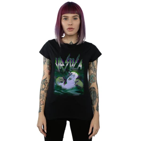 Disney Dam/Tjej Ursula Glitch T-shirt i bomull