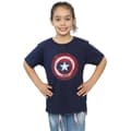 Miniatyrbillede 2 af 3: Marvel Girls Captain America Splatter Shield Cotton T-Shirt