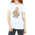 Miniatyrbild 3 av 5: Disney Princess Dam/Tjej Belle Fylld Silhuett Bomull Boyfriend T-shirt