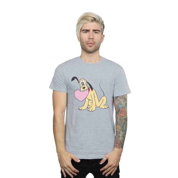 Disney Pluto Love Heart T-shirt - herr