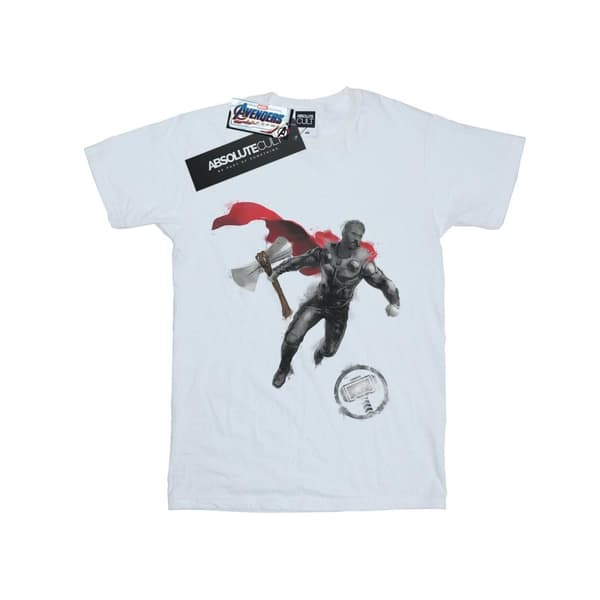 Marvel Womens/Ladies Avengers Endgame Painted Thor Cotton Boyfriend T-Shirt