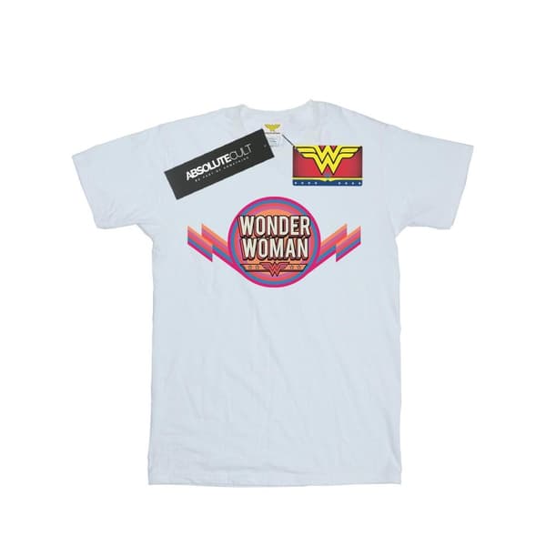 DC Comics Womens/Ladies Wonder Woman Rainbow Logo Cotton Boyfriend T-Shirt