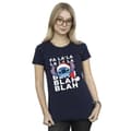 Miniatyrbild 2 av 3: Disney Dam/Tjej Lilo And Stitch Christmas Blah Blah Blah Bomulls-T-shirt