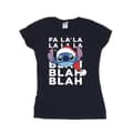 Miniatyrbild 1 av 3: Disney Dam/Tjej Lilo And Stitch Christmas Blah Blah Blah Bomulls-T-shirt