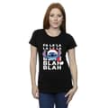 Miniatyrbild 2 av 3: Disney Dam/Tjej Lilo And Stitch Christmas Blah Blah Blah Bomulls-T-shirt