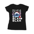 Miniatyrbild 1 av 3: Disney Dam/Tjej Lilo And Stitch Christmas Blah Blah Blah Bomulls-T-shirt
